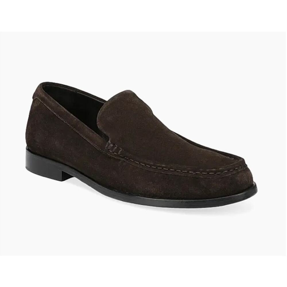 Vince Men's Miles Loafers Cocoa Brown Suede Size 9.5 NIB Minimalist Preppy